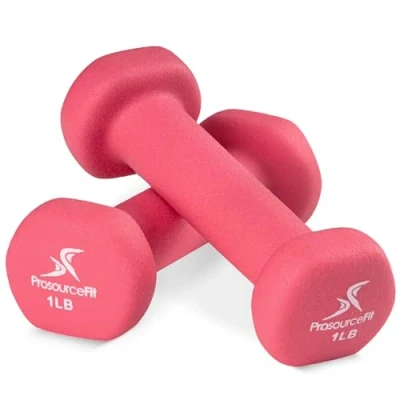 Image of ProsourceFit Neoprene Dumbbell Coated for Non Slip Grip, 1 lb