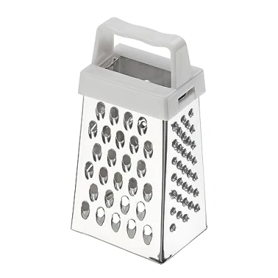 Image of Chef Aid Mini Grater, Efficent Kitchen Gadget, Perfect for Grating Garlic, Nutmeg, Chocolate, and Parmesan, Dishwasher Safe, Metallic