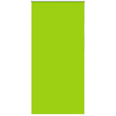 Image of vidaXL Roller Blind Blackout Leaves Green 105x210 cm Fabric Width 100.7 Polyester