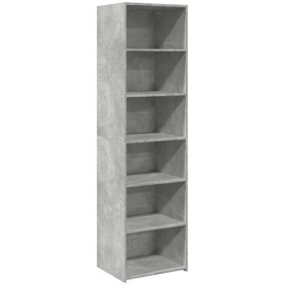 Image of vidaXL Highboard Concrete Grey 50x41x185 cm Engineered Wood