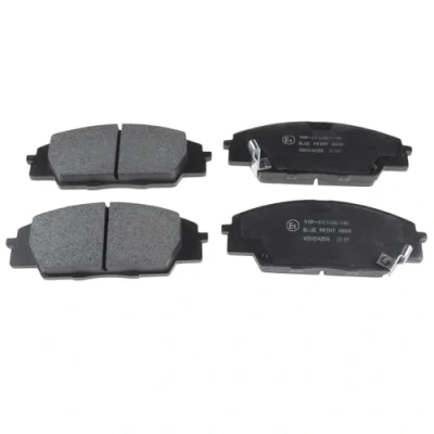Image of 04650S5TE00, 06450S0AJ10, 06450S2A000, 06450S2AE00, 06450S2AE01 Brake pad set BLUE PRINT ADH24258 Front Axle with acoustic wear warning