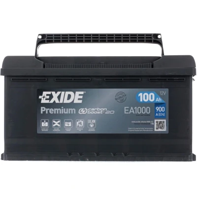 Image of 61216924023, 61216946334, 61218361200, 61218361201, 61218363913 Starter battery EXIDE PREMIUM EA1000 12V 100Ah 900A B13 Lead acid