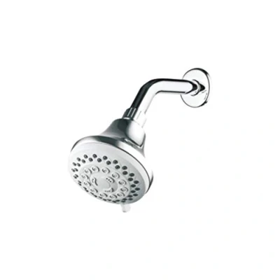 Image of Ibergrif M20260 Shower Head Fixed Wall Mounted Showerhead with 5 Spraying Modes Adjustable Universial G1/2&quot; Bath Handheld Handset,Chromed(Dia 86MM)