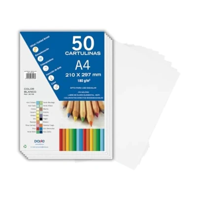 Image of Dohe Pack of 50 Pieces Card, A4 White