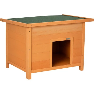 Image of PawHut Wooden Dog Kennel Elevated Pet House w/ Open Top 85W x 58D 58H cm
