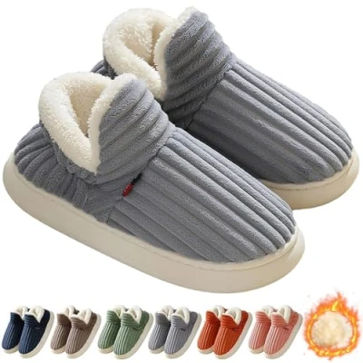 Image of Hokuto Cloud Slippers Women Men, Sunmoine Slippers, Unisex Winter Cozy Fashion Plush Warm Home (Grey, Adult, Women, 7, Numeric Range, UK Footwear Size System, 7.5, Medium)
