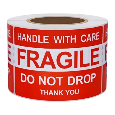 Image of Hylabelest 2x3 Inch Do Not Drop Thank You Fragile Stickers Handle with Care Shipping Warning Labels (2 * 3 inch)