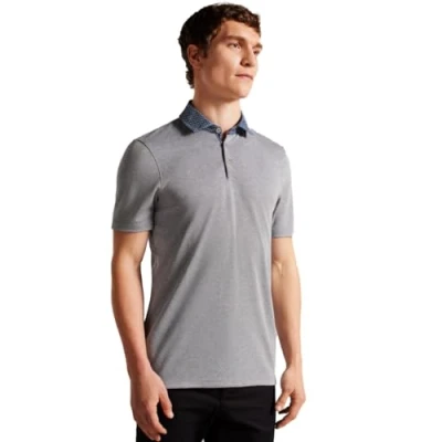 Image of Ted Baker Mens Frend Polo Shirt Short Sleeve Top Navy L