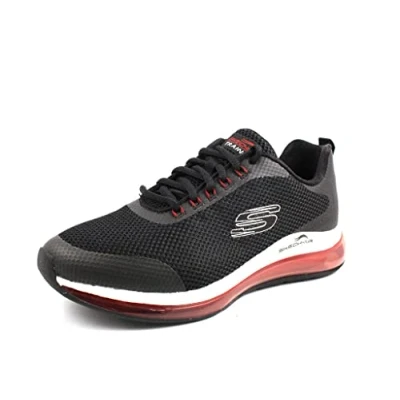 Image of Skechers SKECH AIR ELEMENT 2.0, Men&#039;s Low Top Trainers, Blue (Black Mesh/Red Synthetic Trim Bkrd), 10.5 UK (45.5 EU)
