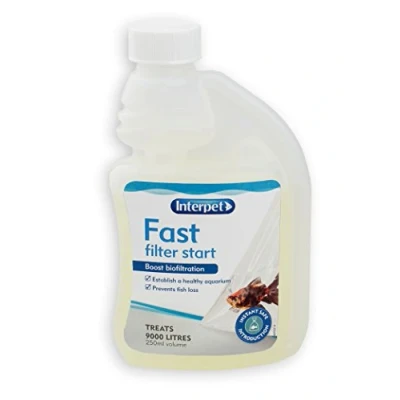 Image of Interpet Fast Filter Start Treatment to Boost Aquarium Bio Filtration, 250 ml, Acting Beneficial Bacteria, Safe for Fish