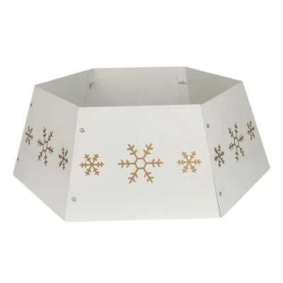 Image of Christmas Tree Collar Cream and Gold Metal Skirt