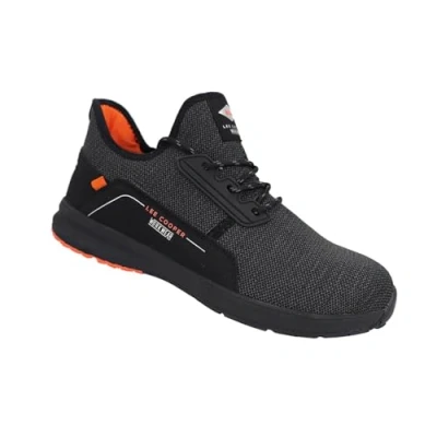 Image of Lee Cooper LCSHOE144 Mens Womens Unisex Lightweight Work Safety Trainer Shoes SB/SRA, Black, 10 UK