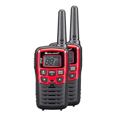 Image of Midland XT10 Two Way Radio Walkie Talkie 16 Channels, Long Range Radius 2 Talkies