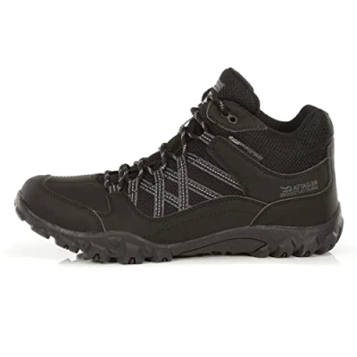 Image of Regatta Mens Edgepoint Waterproof Walking Boots Black 8 UK