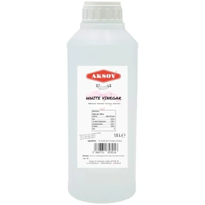 Image of Aksoy Distilled White Spirit Vinegar 1,5L for Cleaning, Pickling, Marinating, Weed Killer &amp; Cooking