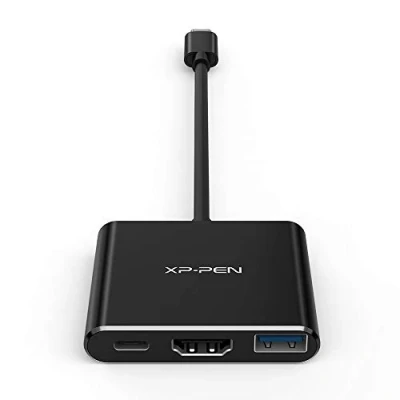 Image of xp pen ACW01 USB C Hub Adapter to 3.3 HDMI 4K PD Ideal for Connecting Graphics Tablet/Monitor/TV/Smartphone
