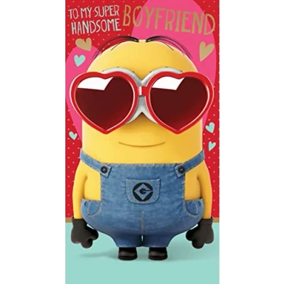 Image of Despicable Me Valentines Day Card, to My Handsome Boyfriend