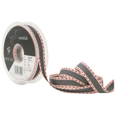 Image of Berisfords 15 mm Vintage Stitch Ribbon, Black