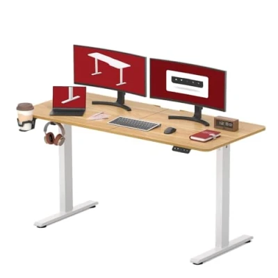 Image of SANODESK 140 * 60 Electric Standing Desk Height Adjustable Sit Stand Up for Home Office