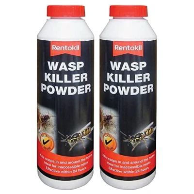 Image of Rentokil Wasp Nest Killer Powder Wasps Nests in &amp; Around The Home Fast Action 300g UKDD® (Pack of 2)