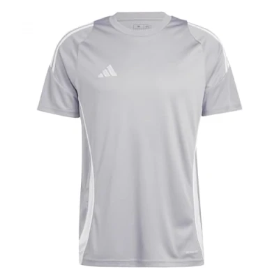 Image of adidas Performance TIRO24 Sports Tshirt, Men&#039;s, Size: Large, Team mid grey/white