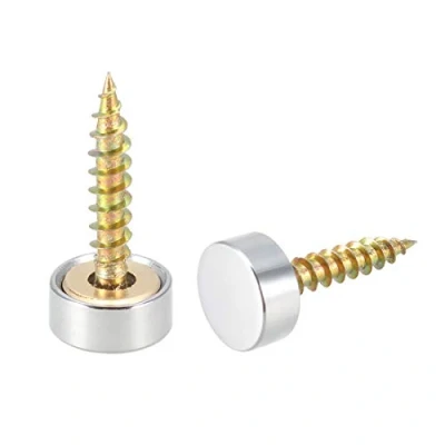 Image of uxcell A16120100ux0496 Furniture Table Mirror 12mm Dia Decorative Screw Cap Cover Nails Fittings (Pack of 8)