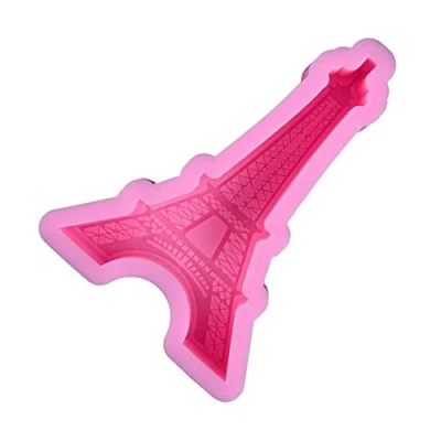 Image of VICMAT Silicone Eiffel Tower Mold, Pink, Food Grade, Heat Resistant, Dishwasher Safe, Versatile Mold for Baking, DIY Decorating Supplies Tool Cake, Pudding, Chocolate, Soap, Polymer Clay