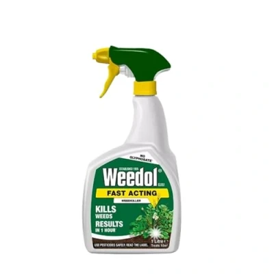 Image of Weedol Gun Fast Acting Weedkiller 1L Kills Weeds Fast, Visible Results in 24 Hours, Ideal for Paths, Patios, Driveways, and Flower Beds, Easy to Use, Ready Spray Solution.