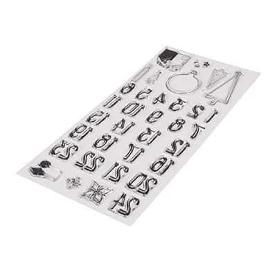 Image of Rayher Clear Number Stamps from 1 to 24, Craft with Fir Tree, Christmas Baubl, and more Seasonal Designs, Set of 34 Silicone for Cardmaking Crafting, 97x205mm, 50222000
