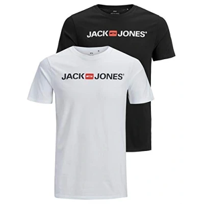 Image of JACK &amp; JONES Men&#039;s Jjecorp Logo T Shirt, Green (Verdant Green), XL