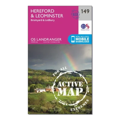 Image of Landranger 149 Hereford &amp; Leominster, Bromyard Ledbury Map With Digital Version