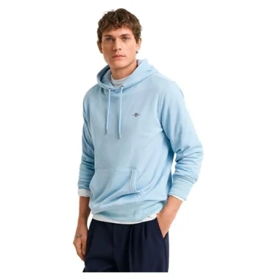 Image of GANT REG Shield Hoodie, Men&#039;s, Size: Small, Fresh blue