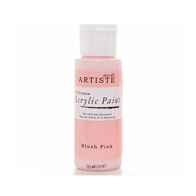 Image of Artiste Acrylic Paint 59ml 2Oz Blush Pink, Quick Drying Professional Art, Craft and Hobby Artists Paint, Vibrant Colour, Water Based Paints Cover All Surfaces with Ease, Ideal for Travel