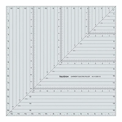 Image of Liquidraw Square Quilting Ruler, Clear Acrylic Template, 16&quot;