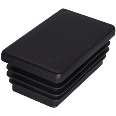 Image of SKIR&#039;CO (40 pcs) Rectangular Plastic Plugs 30 x 50 mm, Mat Tube End Caps, Rectangle Inserts, Fence Post Plugs, Black RAL 9005