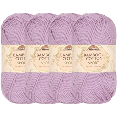 Image of JubileeYarn Bamboo Cotton Sport 4 Ply Yarn 50g/Skein Lilacs Skeins