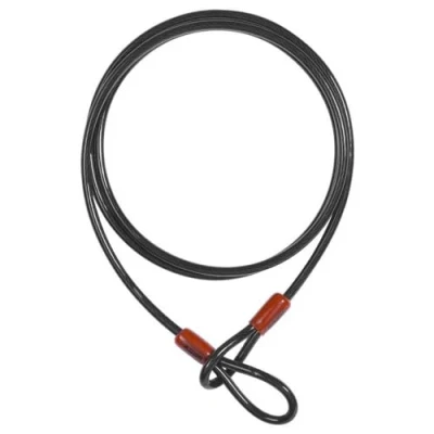 Image of ABUS Cobra 10 loop cable steel coated with plastic security for bicycle and motorbike accessories 1.4 metres long, mm thick, black