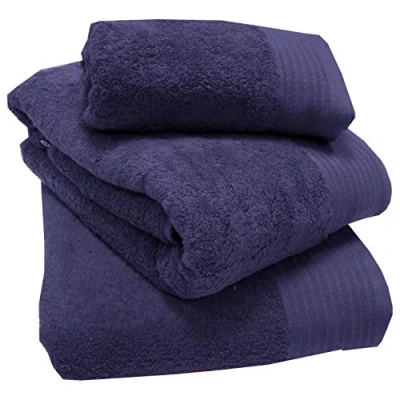 Image of Sue Rossi Ltd 100% Egyptian Cotton Towels 600 GSM Thick Soft Face Hand Bath Towel Sheet XL Super And Colours (Denim, Cloth)