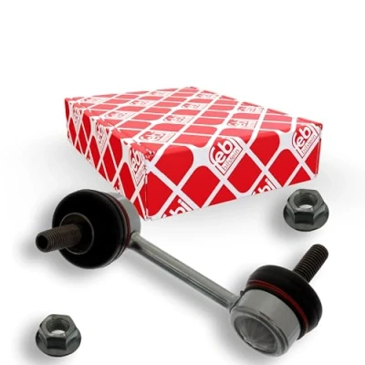 Image of 60612436 Anti roll bar link FEBI BILSTEIN 43453 Rear Axle Left 90mm M10 x 1,5 with nuts Steel ALFA ROMEO: GTV, Spider