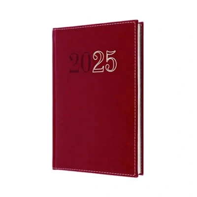 Image of Collins Chelsea 2025 Diary for Professionals A5 Week To View Business Planner Red (ND53.15 25) Premium Appointments with Luxury PU Leather Cover