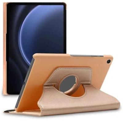Image of ebestStar for Samsung Galaxy Tab A9+ Case SM X210 (2023), Cover 360 Rotating Protection, PU Leather, Gold