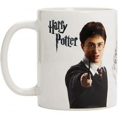 Image of Harry Potter Ceramic Mug with Photograph of and Hogwarts Crest in Presentation Box Official Merchandise