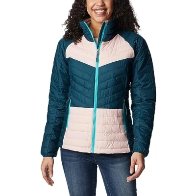 Image of Columbia Women&#039;s Powder Lite Jacket, Puffer Night Wave/Dusty Pink, Size M