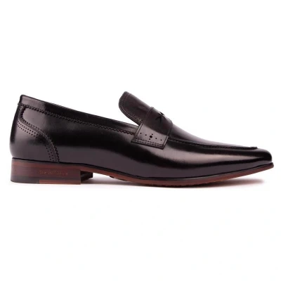 Image of Simon Carter Mens Pike Loafer Shoes Black Size UK 11