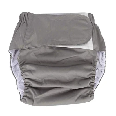 Image of Adult Pocket Nappy, Reusable Cloth Diaper Diapers Care for Elderly Incontinence Nappies Protective Underwear(Gray)