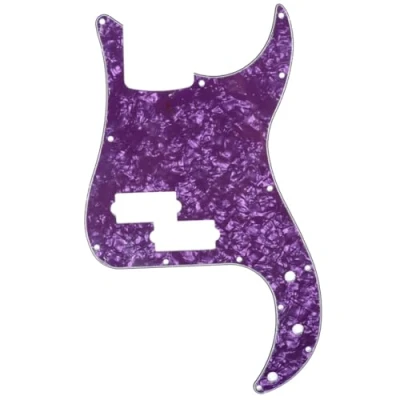 Image of Musiclily 13 Hole P Bass Pickguard for Fender American/Mexican Standard Precision Bass,4Ply Purple Pearl