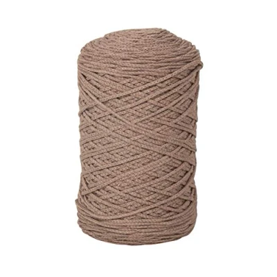 Image of Rayher Braidy Recycling Yarn for Craft, Floristry and Decorations, 2 mm, approx. 250 m, taupe, 42009509