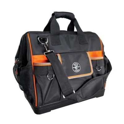 Image of Klein Tools 55469 Tradesman Pro Wide Open Tool Bag,Black/Orange