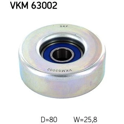 Image of 38942PHM004, 38942PWA004 Idler Pulley SKF VKM 63002 HONDA: CIVIC 8 Hatchback, Jazz 3, 2