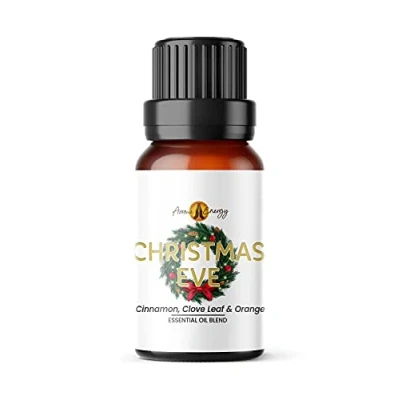 Image of Christmas Eve Essential Oil Blend 10ml Cinnamon, Clove &amp; Orange Pure Oils Winter Scented Fragrances Aromatherapy, for Home Diffuser Refill, Burner, Candle Making, Wax Melts